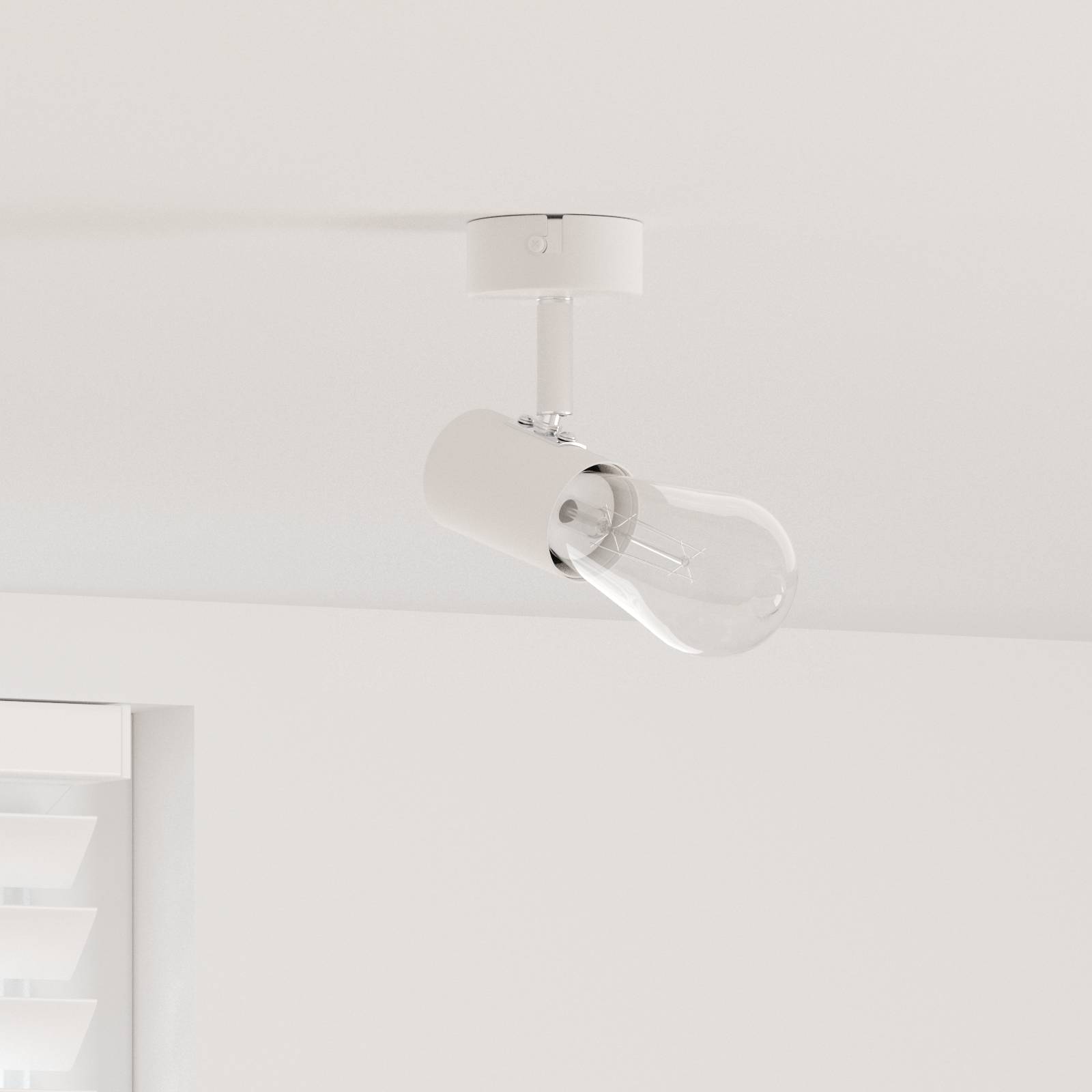 vidaXL Deckenstrahler 1 Weg verstellbar Weiß E27