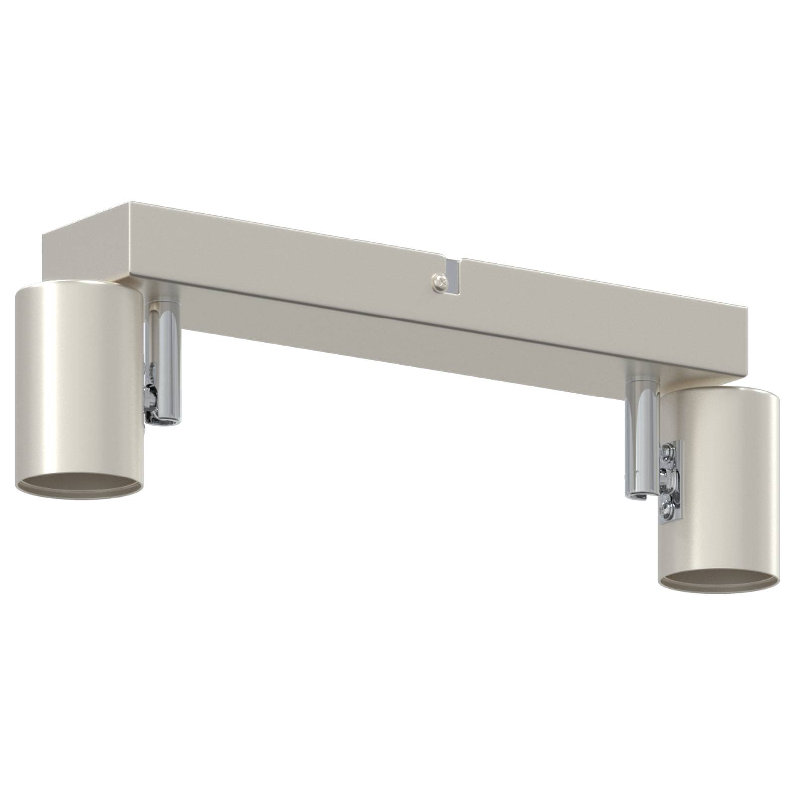 vidaXL Deckenstrahler 2 Wege verstellbar gebürsteter Nickel E27