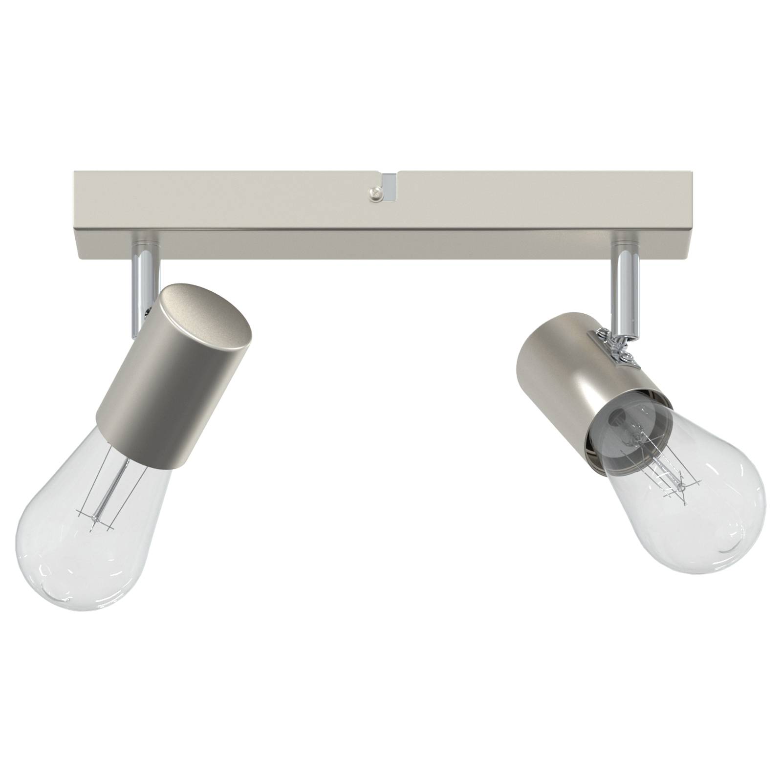vidaXL Deckenstrahler 2 Wege verstellbar gebürsteter Nickel E27
