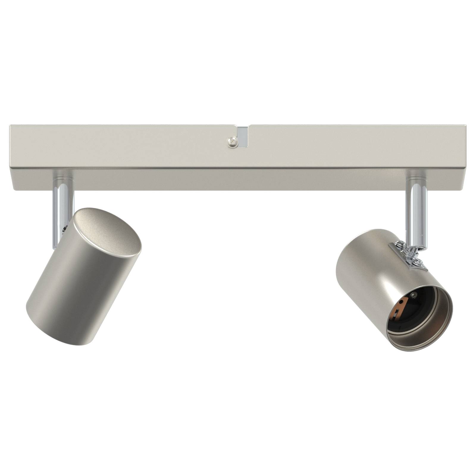 vidaXL Deckenstrahler 2 Wege verstellbar gebürsteter Nickel E27