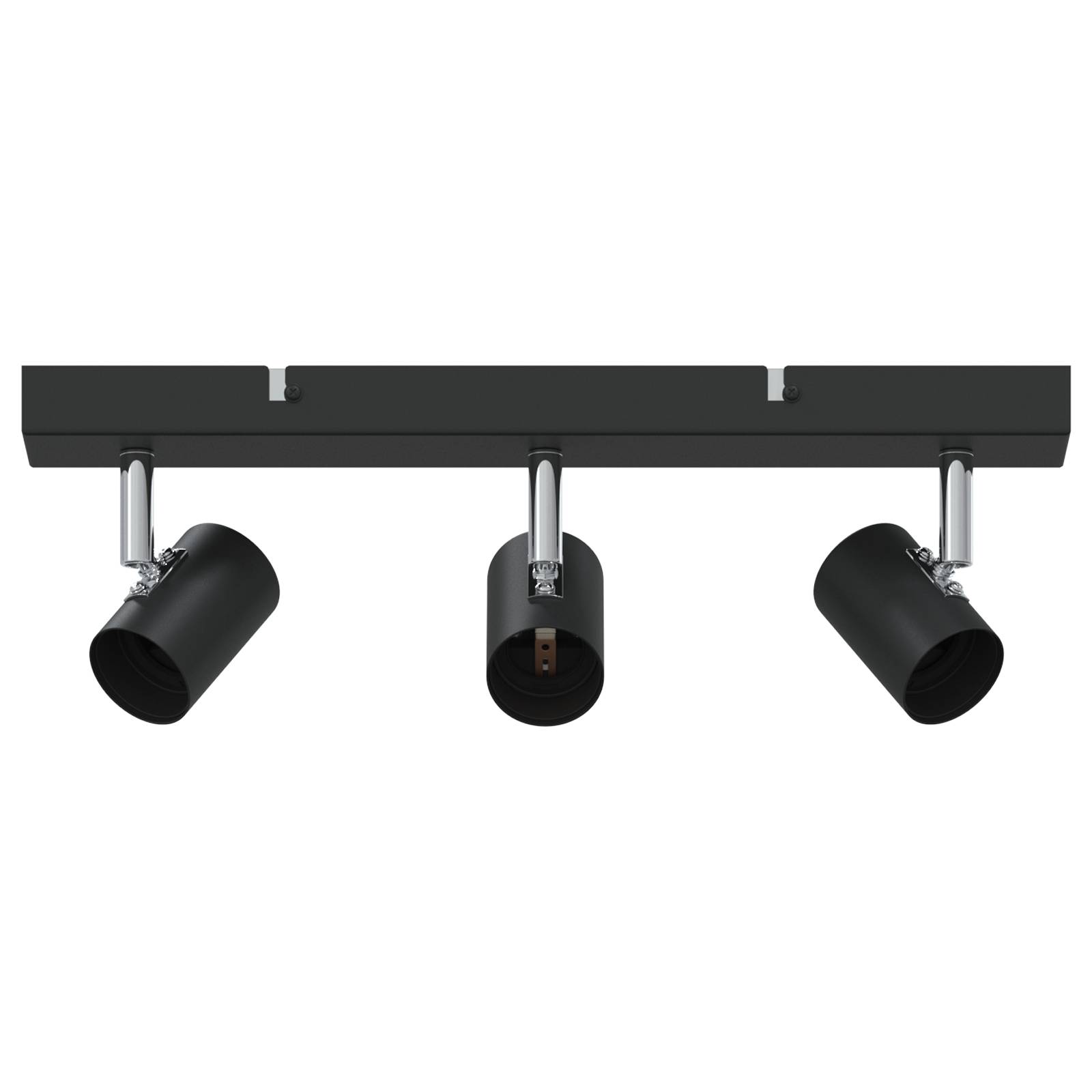 vidaXL Deckenstrahler 3 Wege Verstellbar Schwarz E27