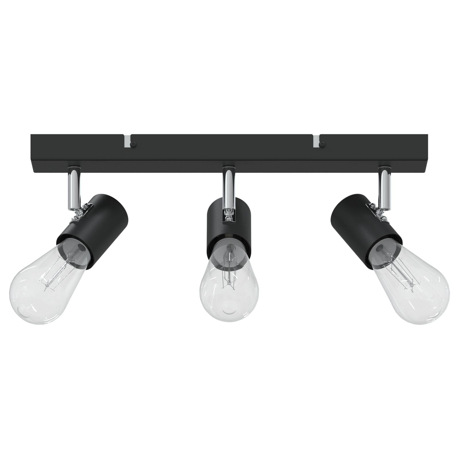 vidaXL Deckenstrahler 3 Wege Verstellbar Schwarz E27