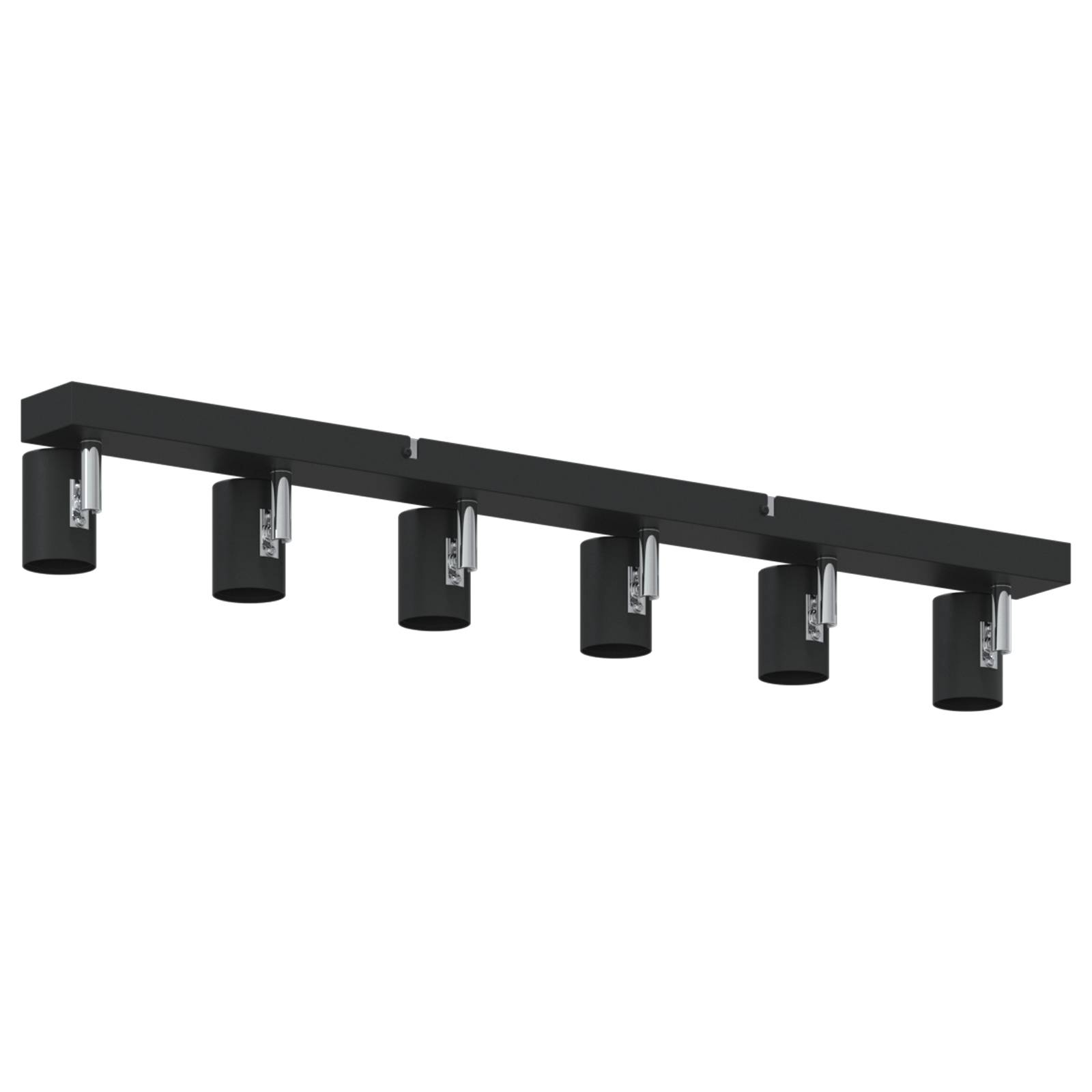 vidaXL Deckenstrahler 6-Wege verstellbar Schwarz E27