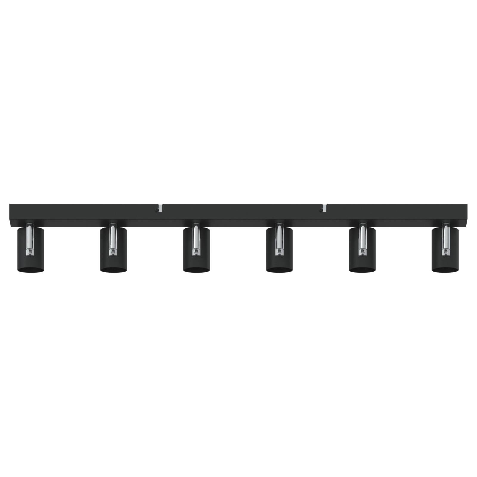 vidaXL Deckenstrahler 6-Wege verstellbar Schwarz E27