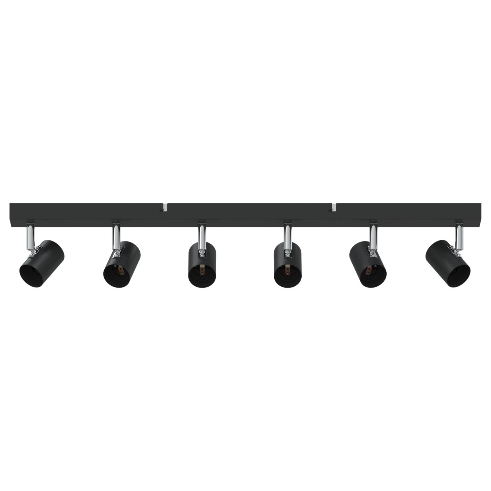 vidaXL Deckenstrahler 6-Wege verstellbar Schwarz E27