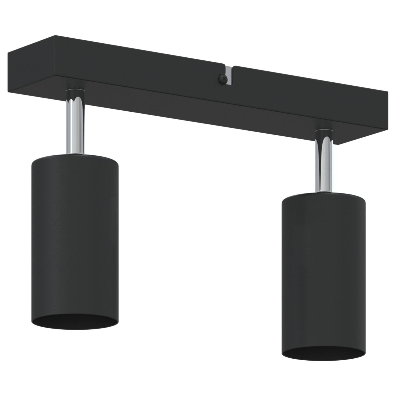 vidaXL Deckenstrahler 2-Flammig Verstellbar Schwarz GU10
