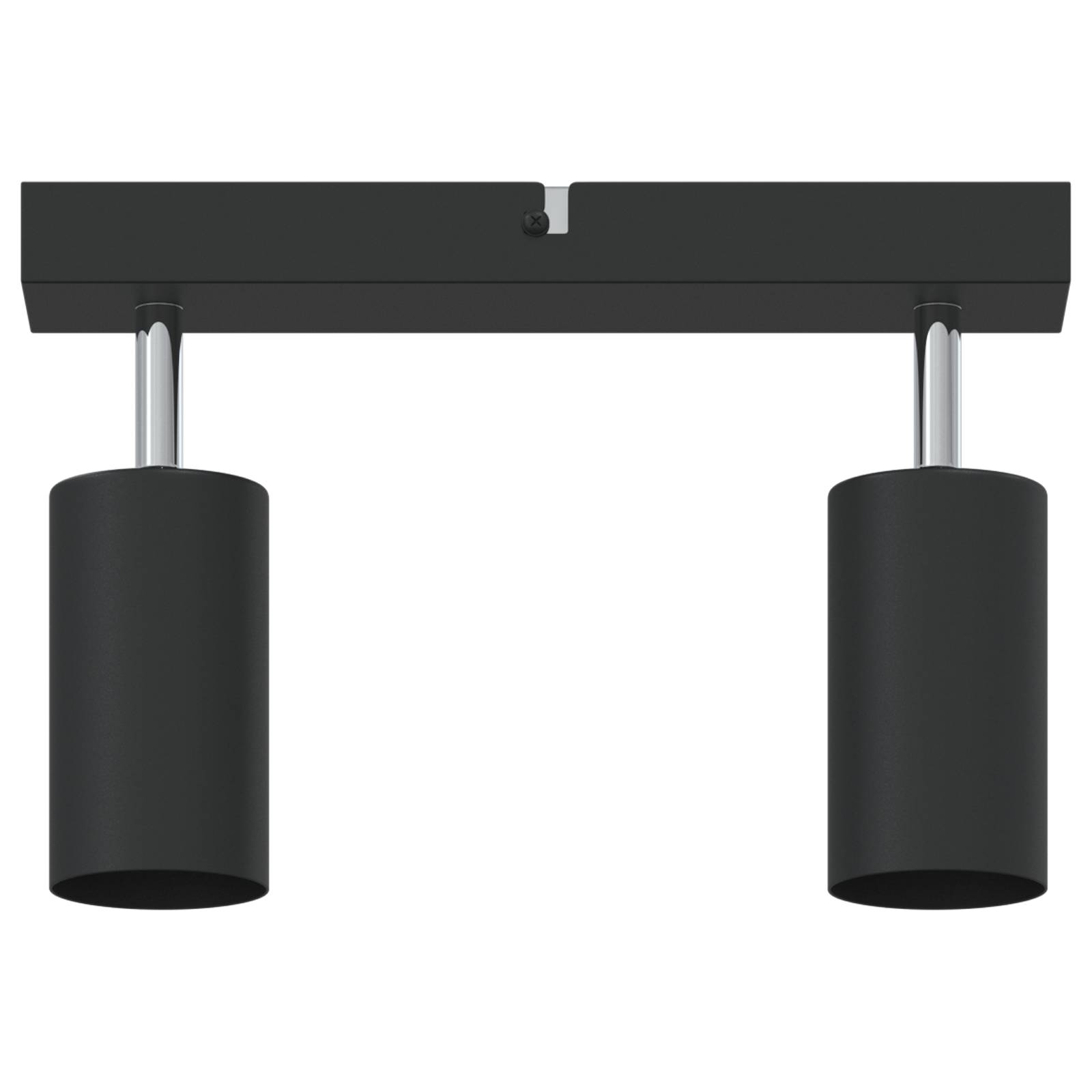 vidaXL Deckenstrahler 2-Flammig Verstellbar Schwarz GU10