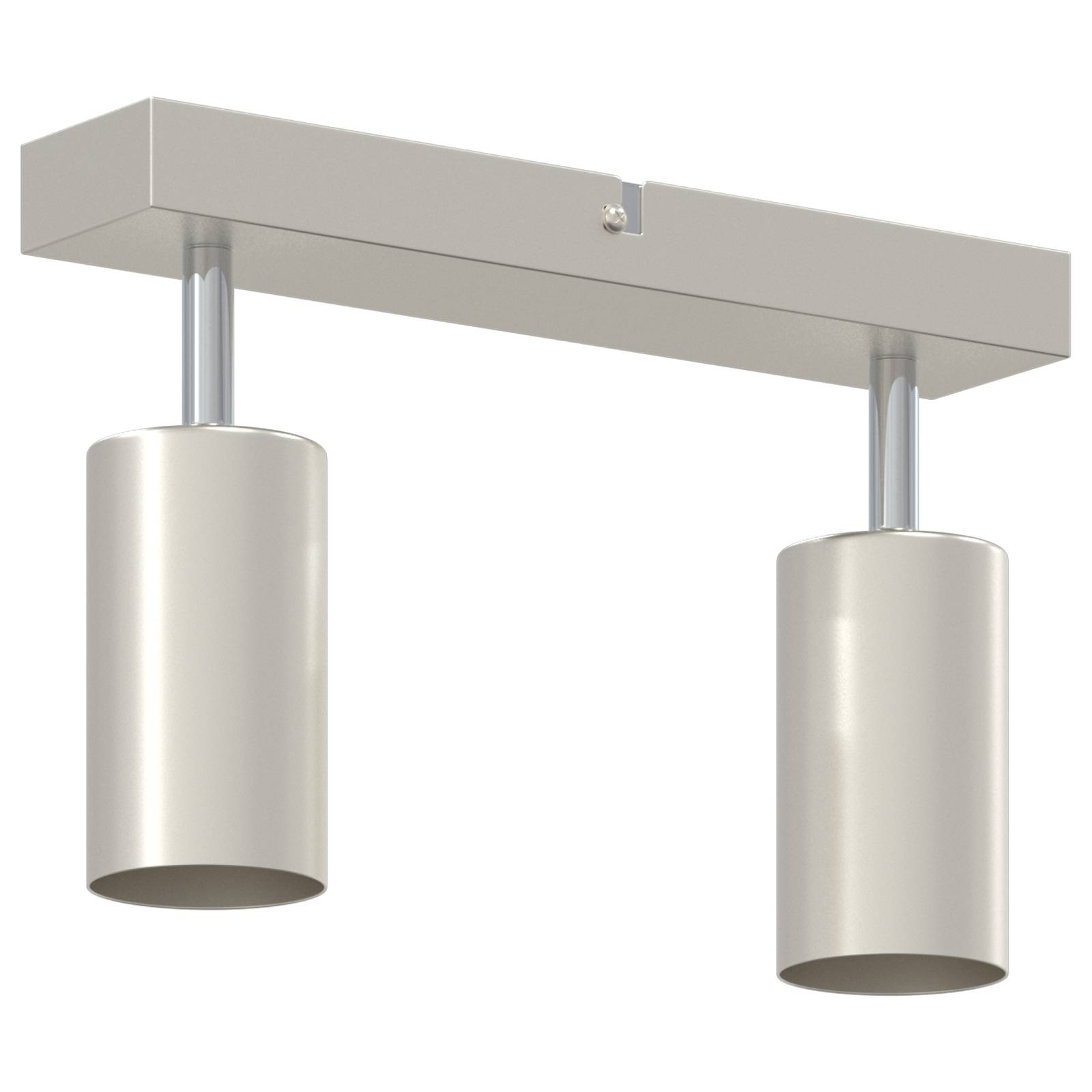 vidaXL Deckenstrahler 2-Flammig Verstellbar Gebürsteter Nickel GU10