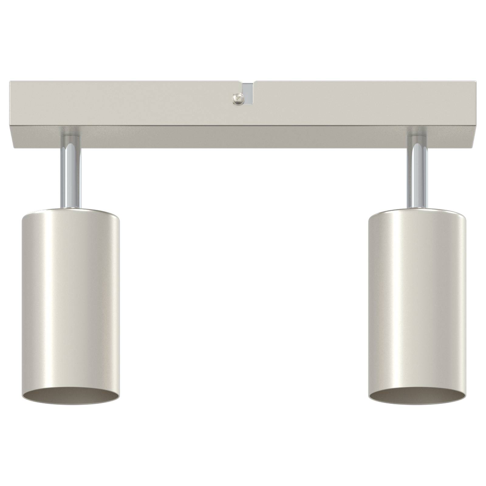 vidaXL Deckenstrahler 2-Flammig Verstellbar Gebürsteter Nickel GU10