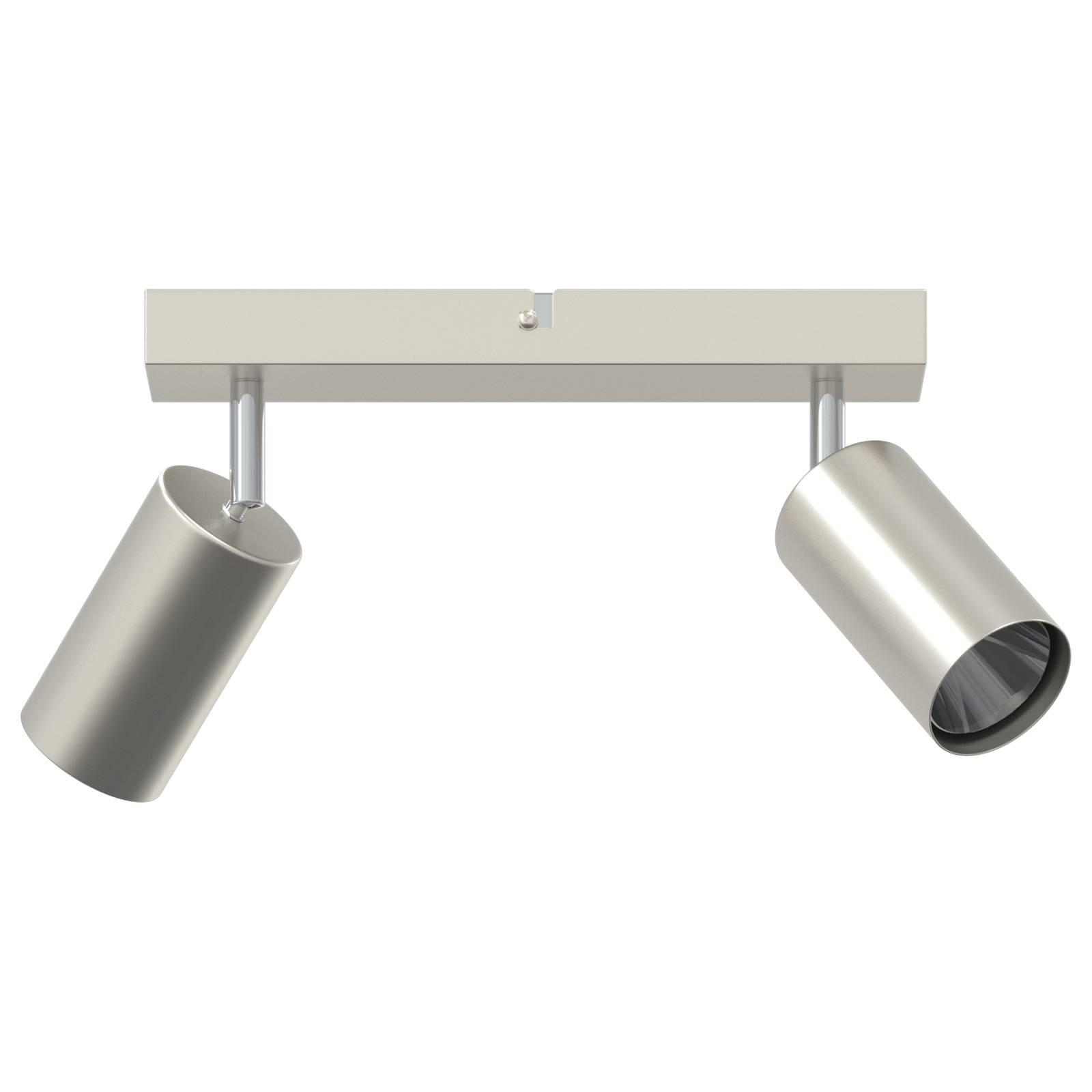 vidaXL Deckenstrahler 2-Flammig Verstellbar Gebürsteter Nickel GU10