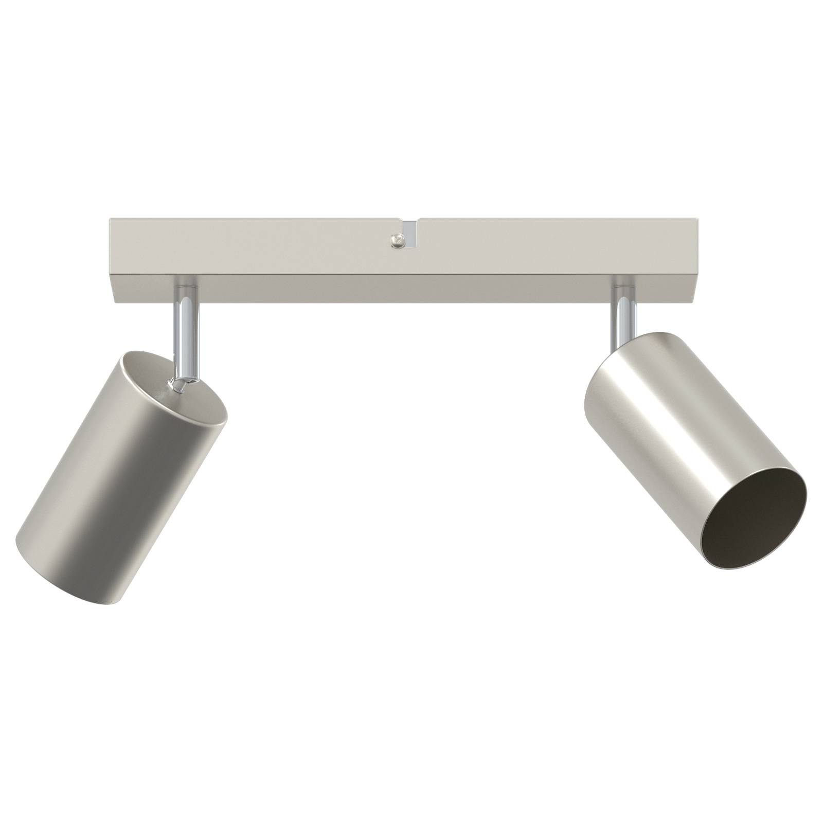 vidaXL Deckenstrahler 2-Flammig Verstellbar Gebürsteter Nickel GU10