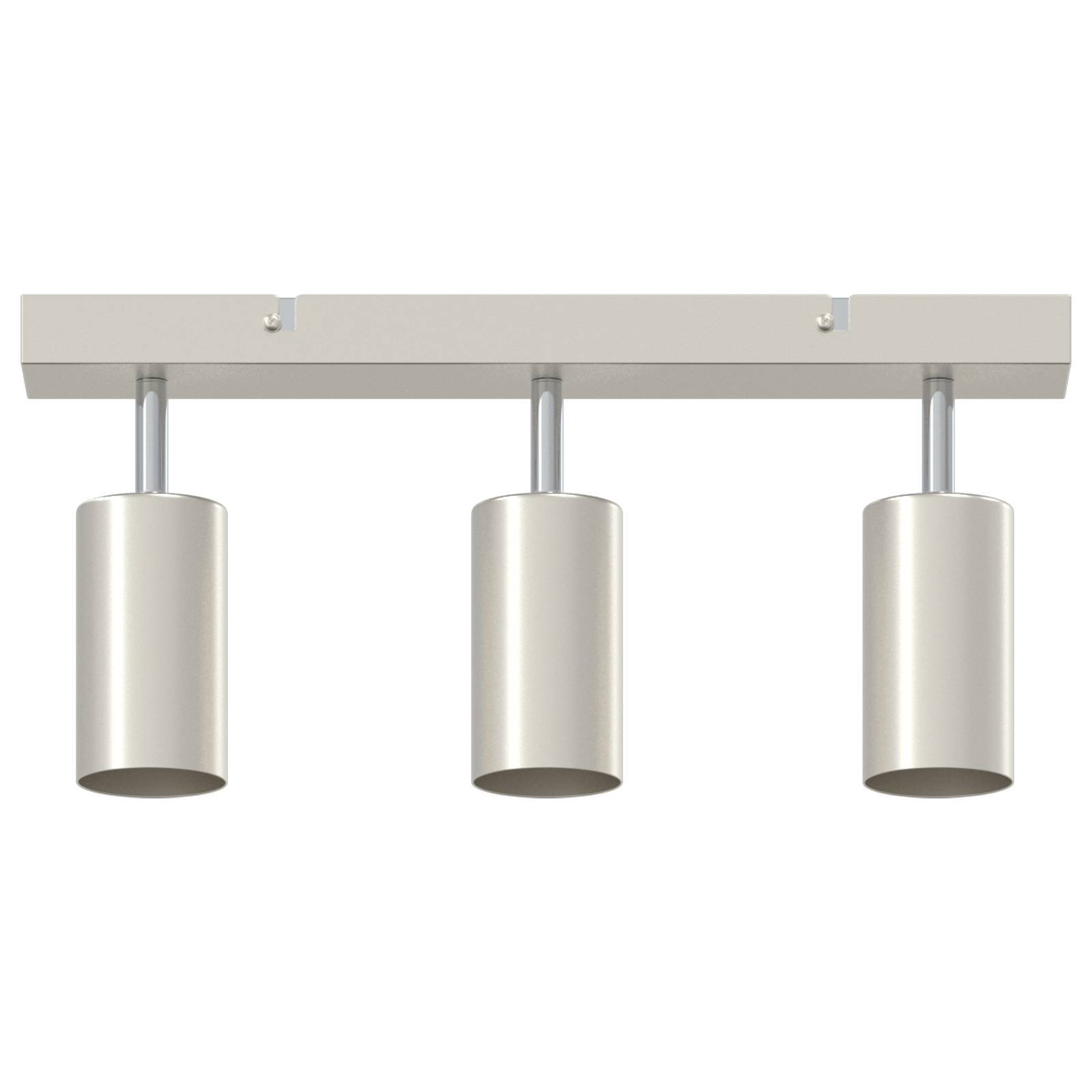 vidaXL Deckenstrahler 3-Flammig Verstellbar Gebürsteter Nickel GU10
