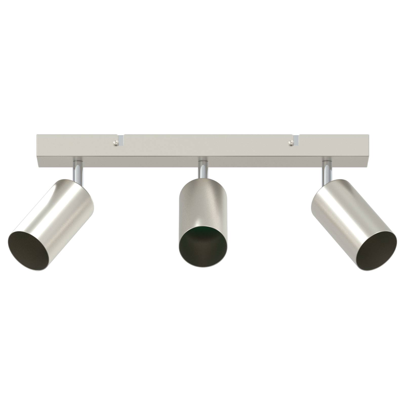 vidaXL Deckenstrahler 3-Flammig Verstellbar Gebürsteter Nickel GU10