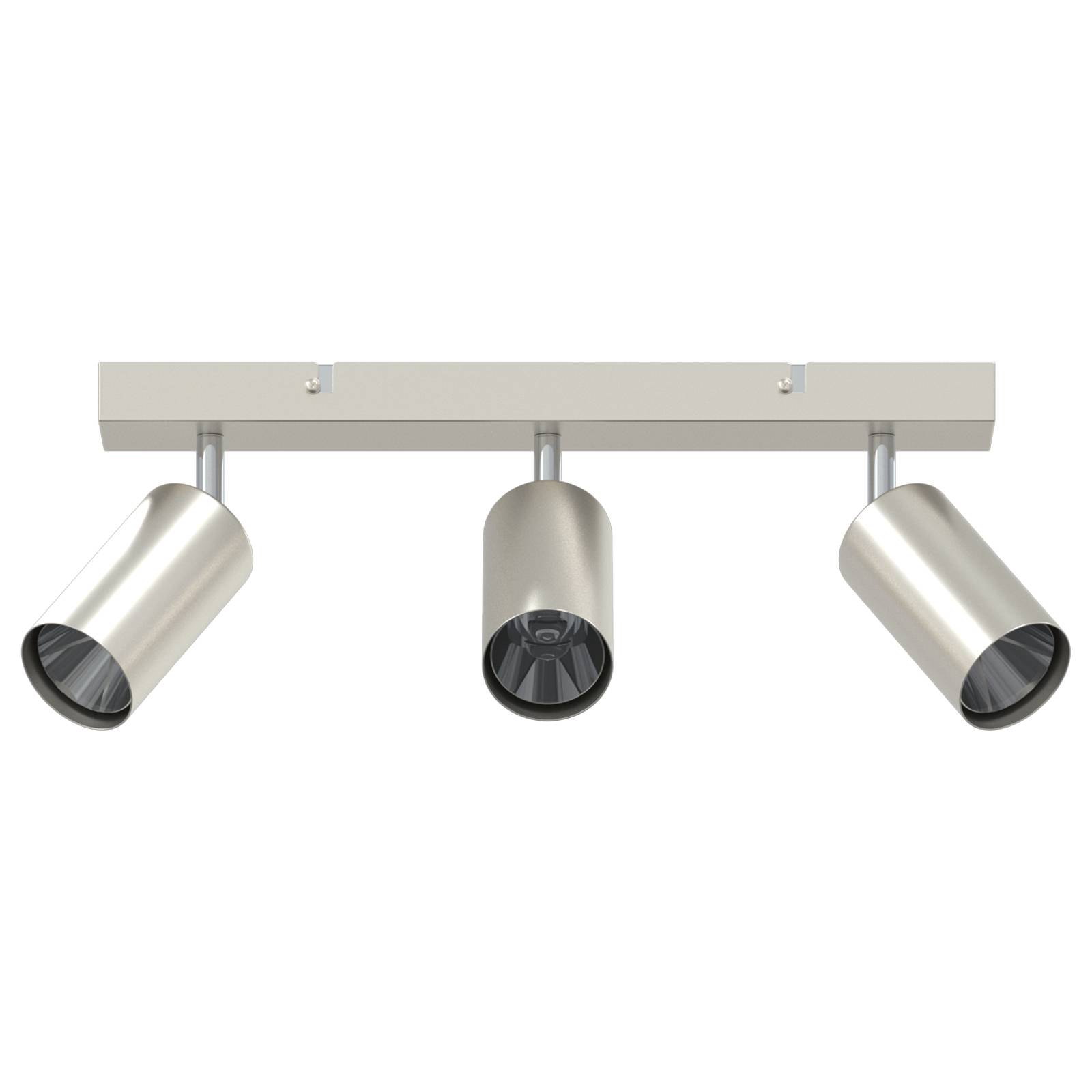 vidaXL Deckenstrahler 3-Flammig Verstellbar Gebürsteter Nickel GU10