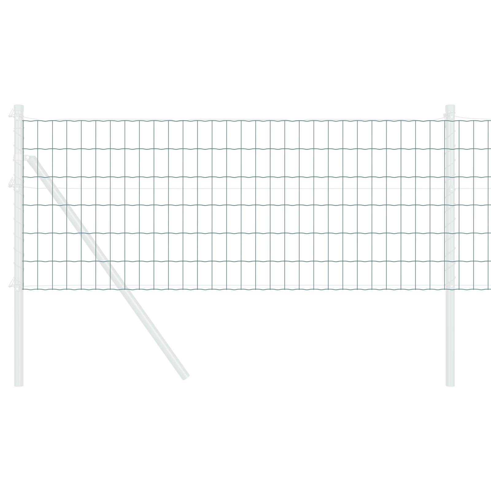 vidaXL Euro-Zaun Grün 0,8x10 m Stahl