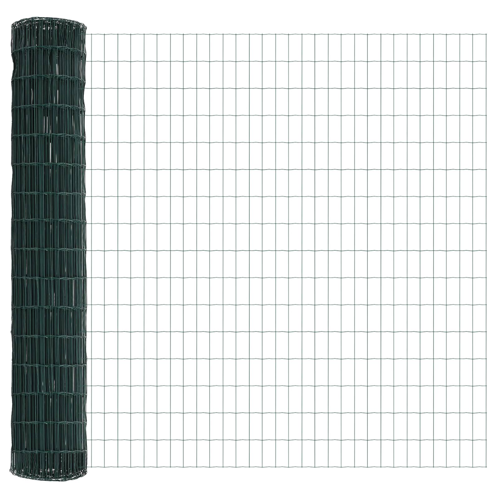 vidaXL Euro Zaun Grün 1.5x10 m Stahl
