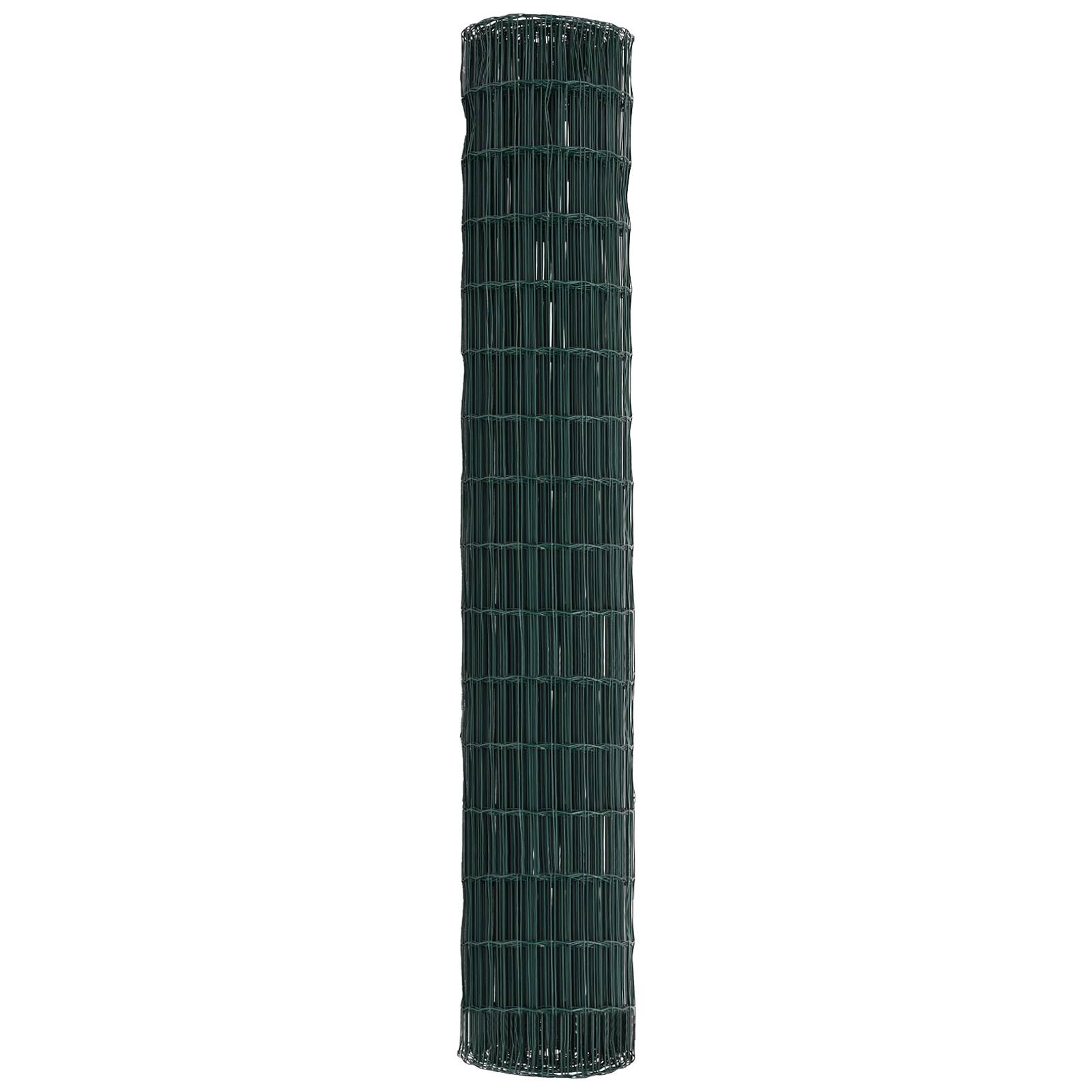 vidaXL Eurozaun Grün 1.6x10 m Stahl