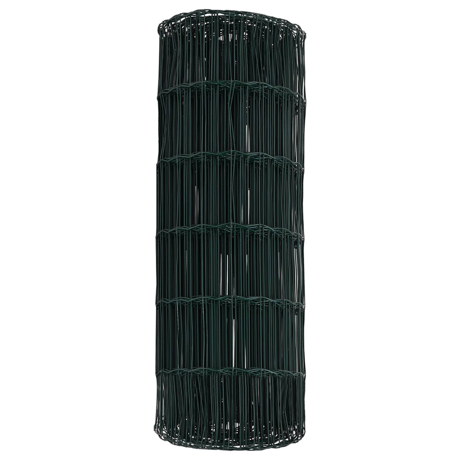 vidaXL Euro Zaun Grün 0.8x25 m Stahl