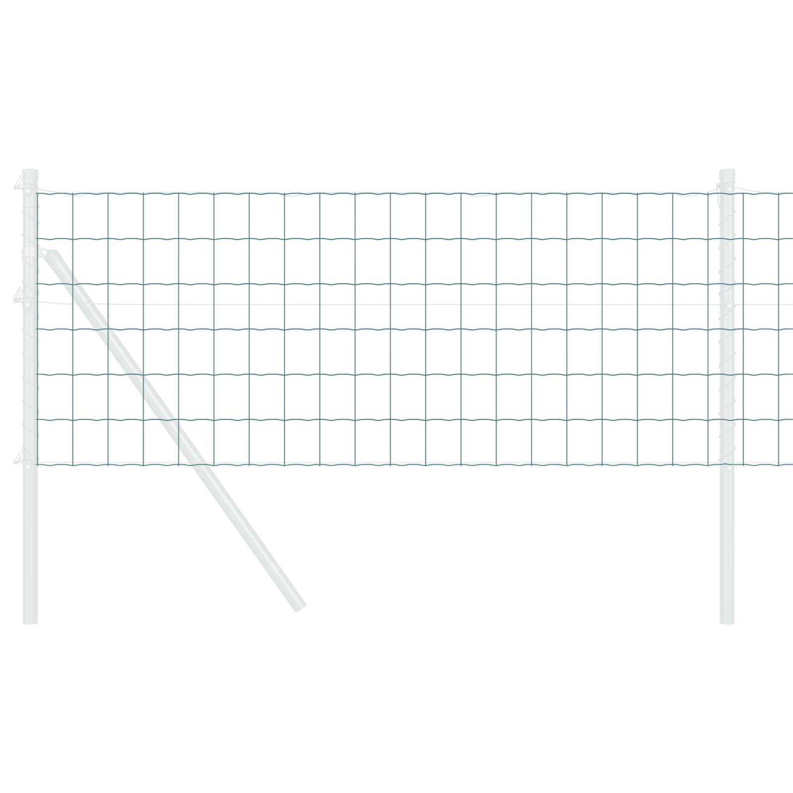 vidaXL Euro Zaun Grün 0.8x25 m Stahl