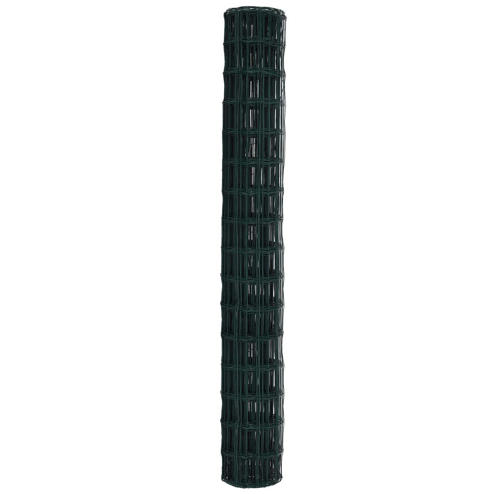 vidaXL Euro-Zaun Grün 1.5x10 m Stahl