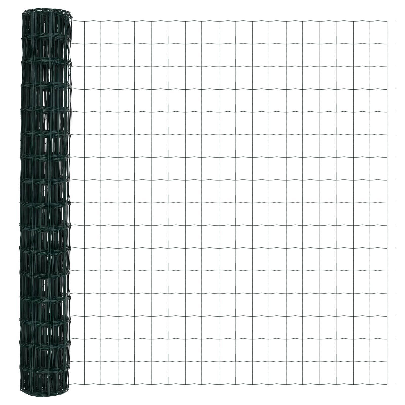 vidaXL Euro-Zaun Grün 1.5x10 m Stahl