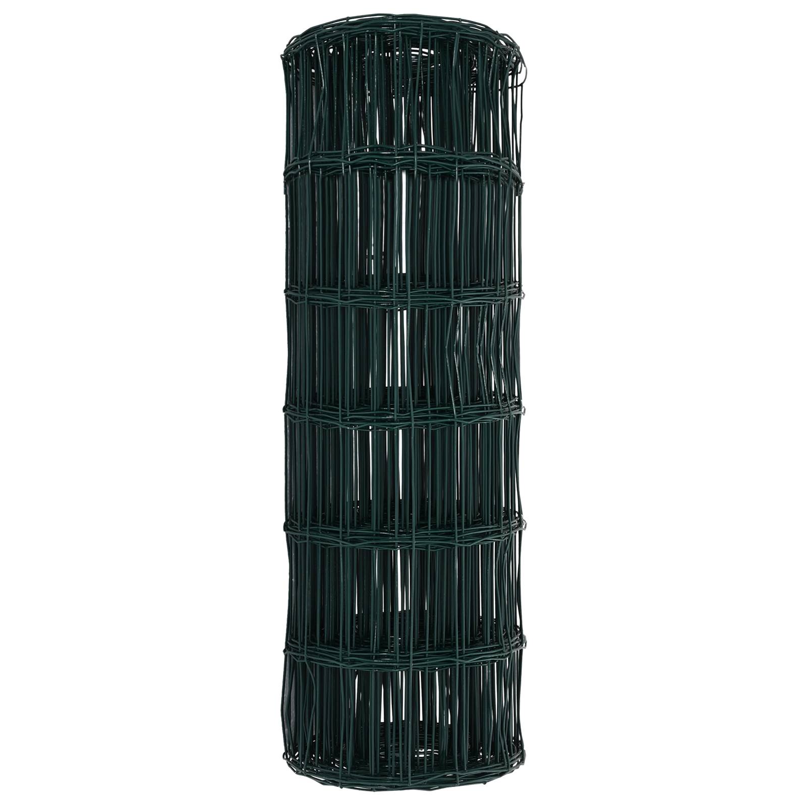 vidaXL Euro Zaun Grün 0.6x25 m Stahl