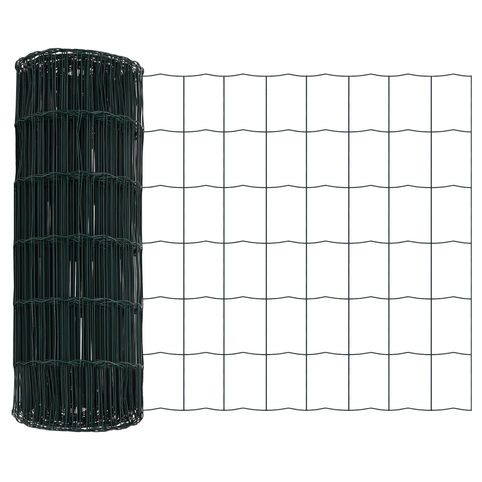 vidaXL Euro Zaun Grün 0.8x25 m Stahl