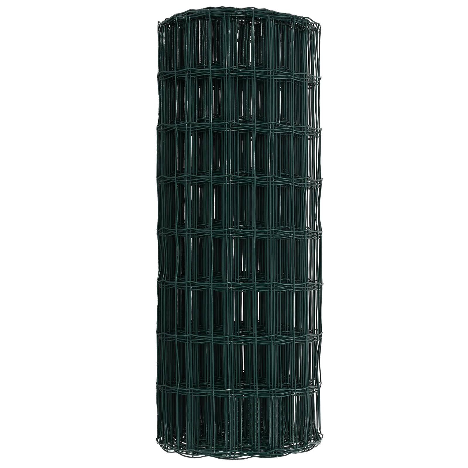 vidaXL Euro Zaun Grün 0.4 x 50 m Stahl