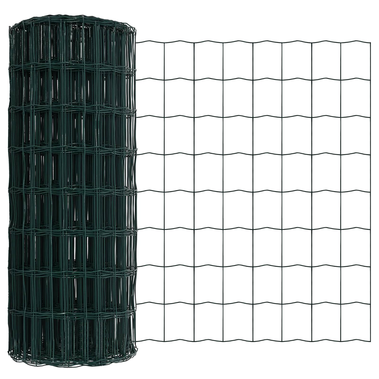 vidaXL Eurozaun Grün 0.6x50 m Stahl