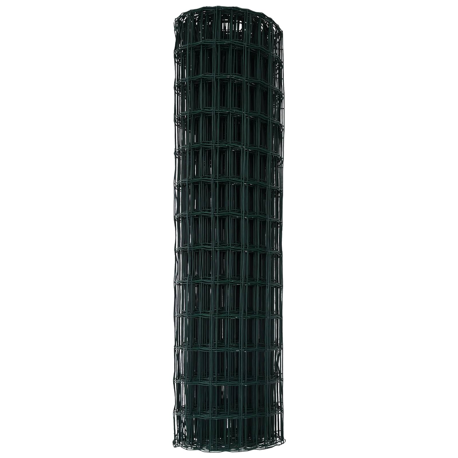 vidaXL Eurozaun Grün 1.4x10 m Stahl