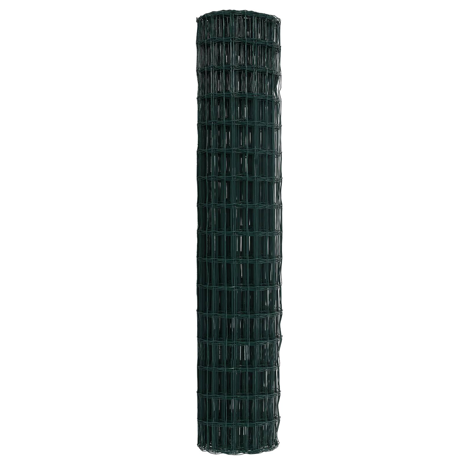 vidaXL Eurozaun Grün 1,6x10 m Stahl