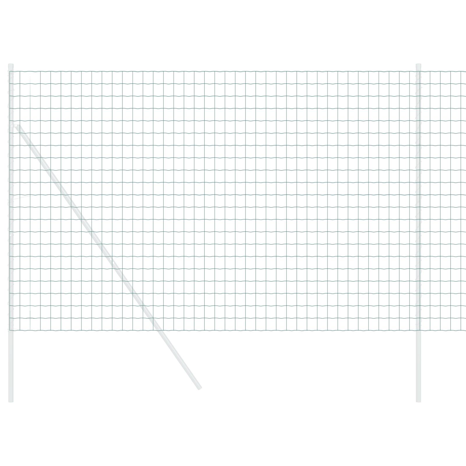 vidaXL Eurozaun Grün 1,6x10 m Stahl