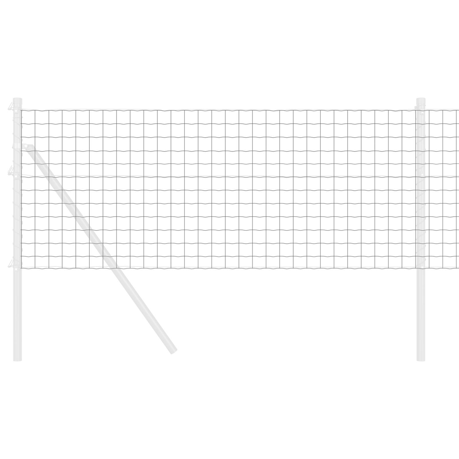 vidaXL Eurozaun Grau 0,4x10 m Stahl