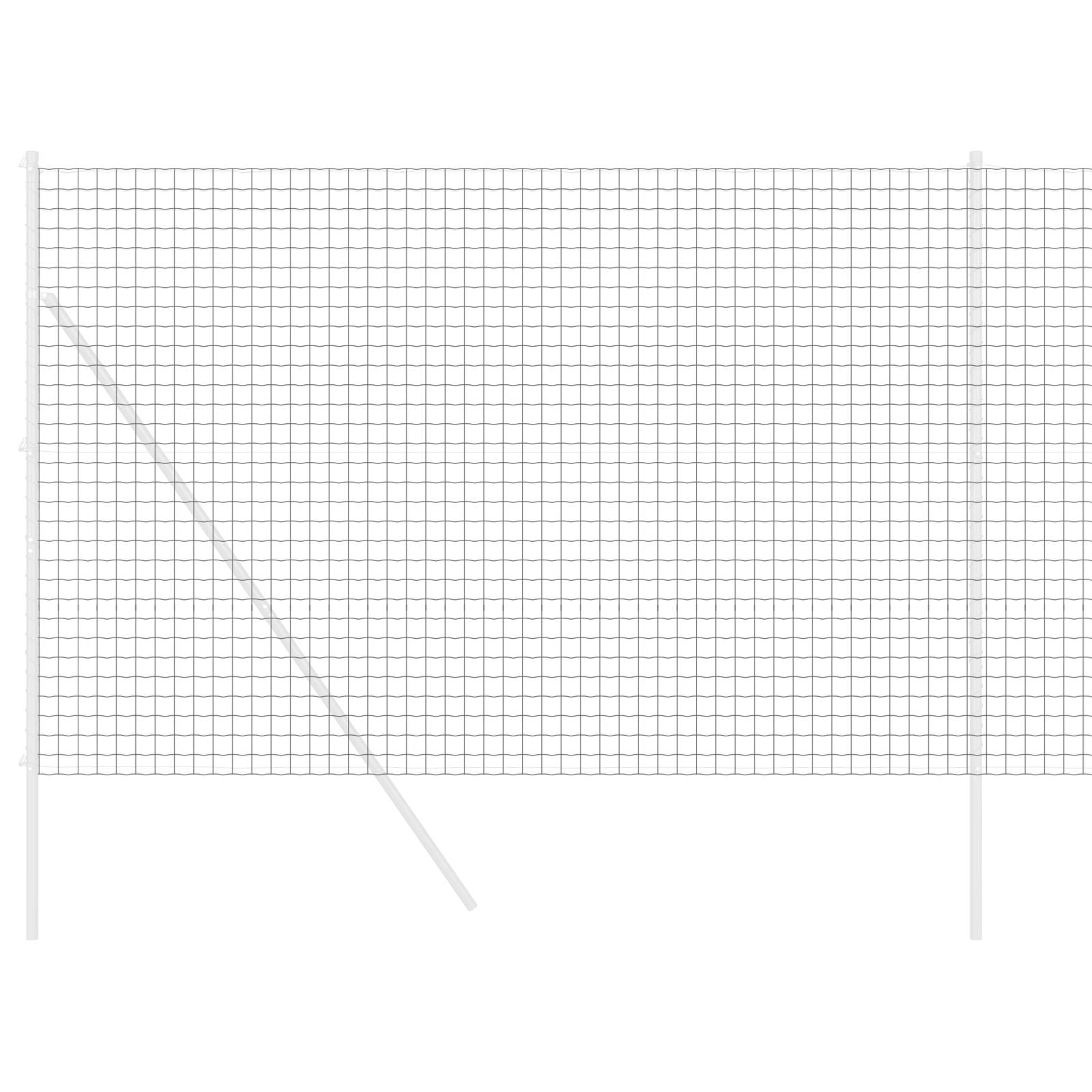 vidaXL Euro-Zaun Grau 1,5 x 10 m Stahl