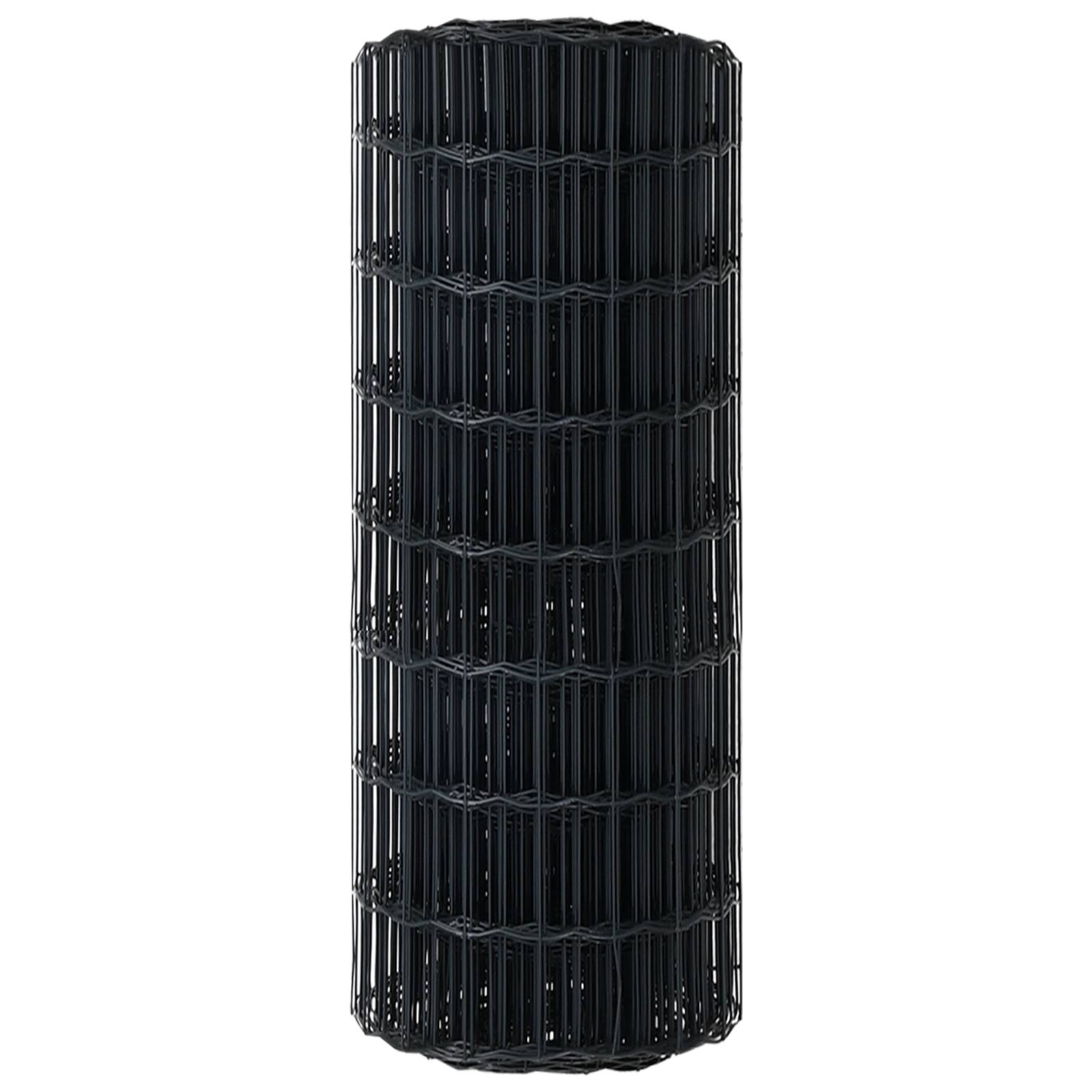 vidaXL Euro Zaun Grau 0,8x10 m Stahl