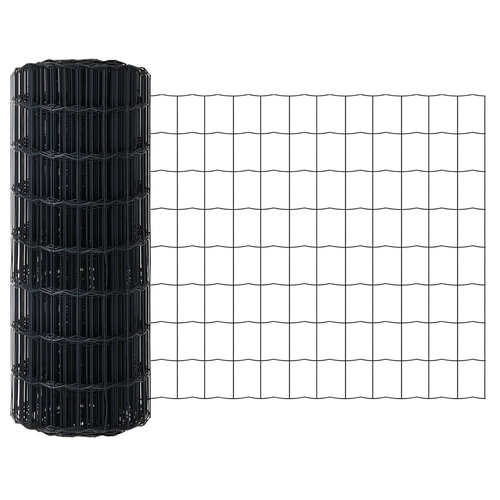 vidaXL Euro Zaun Grau 0,8x10 m Stahl