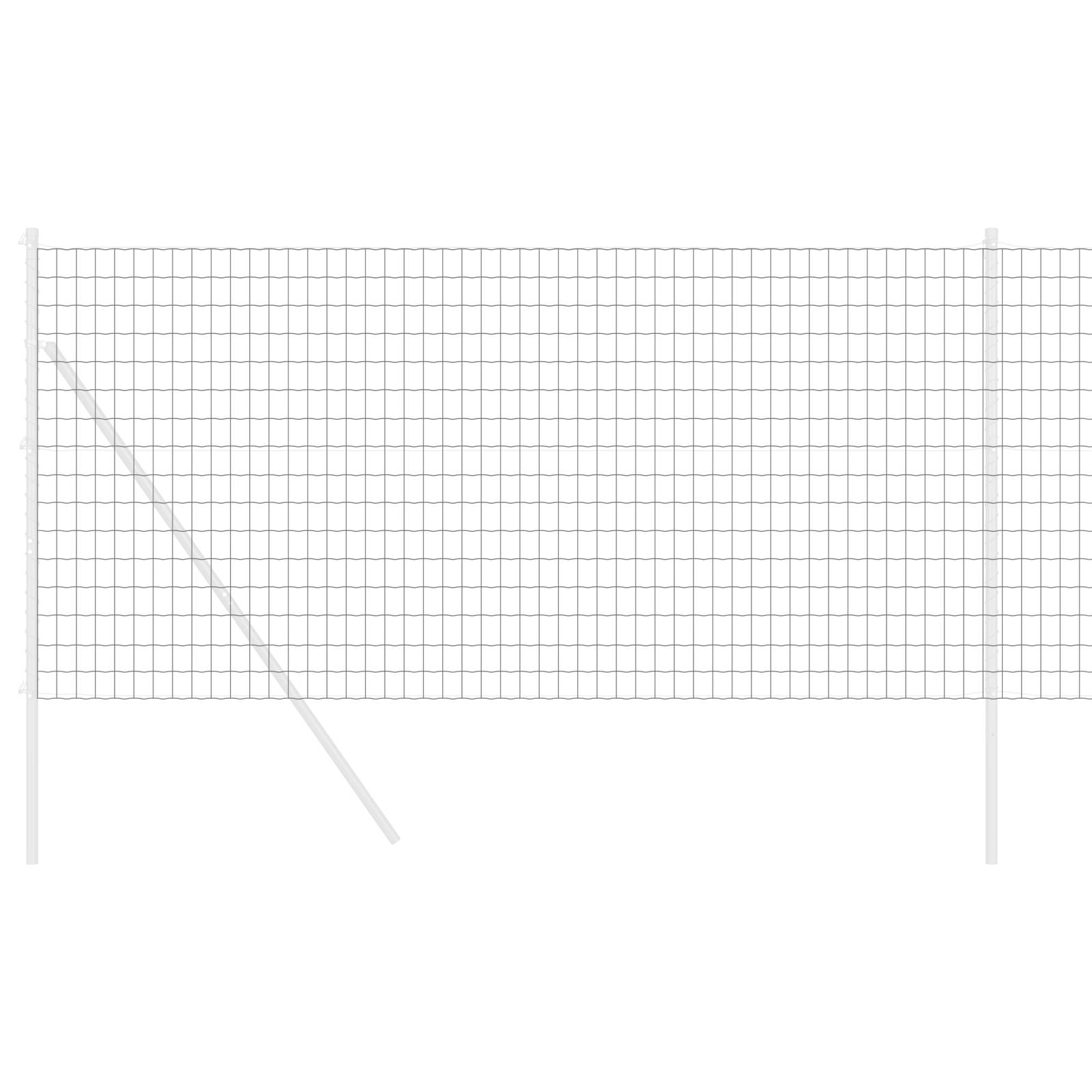 vidaXL Eurozaun Grau 1.2x10 m Stahl