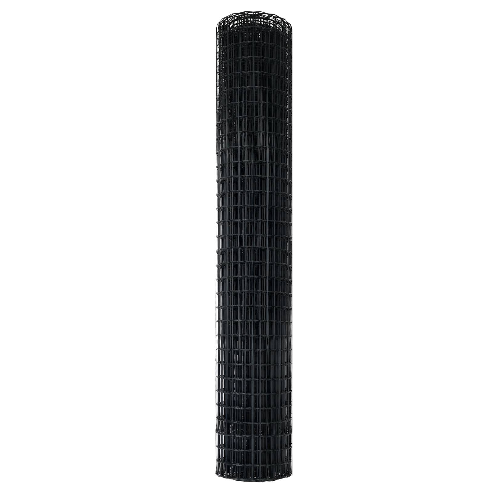 vidaXL Eurozaun Grau 1,6 x 10 m Stahl