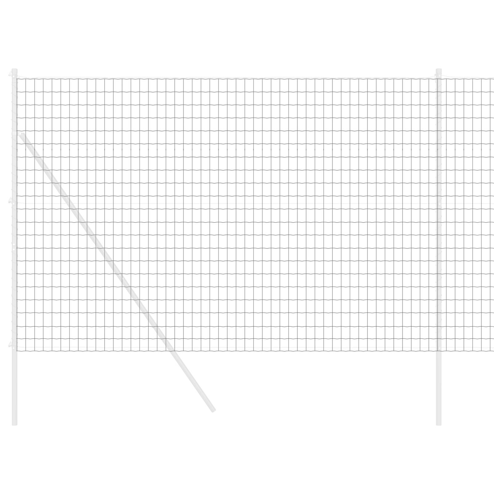 vidaXL Eurozaun Grau 1,6 x 10 m Stahl