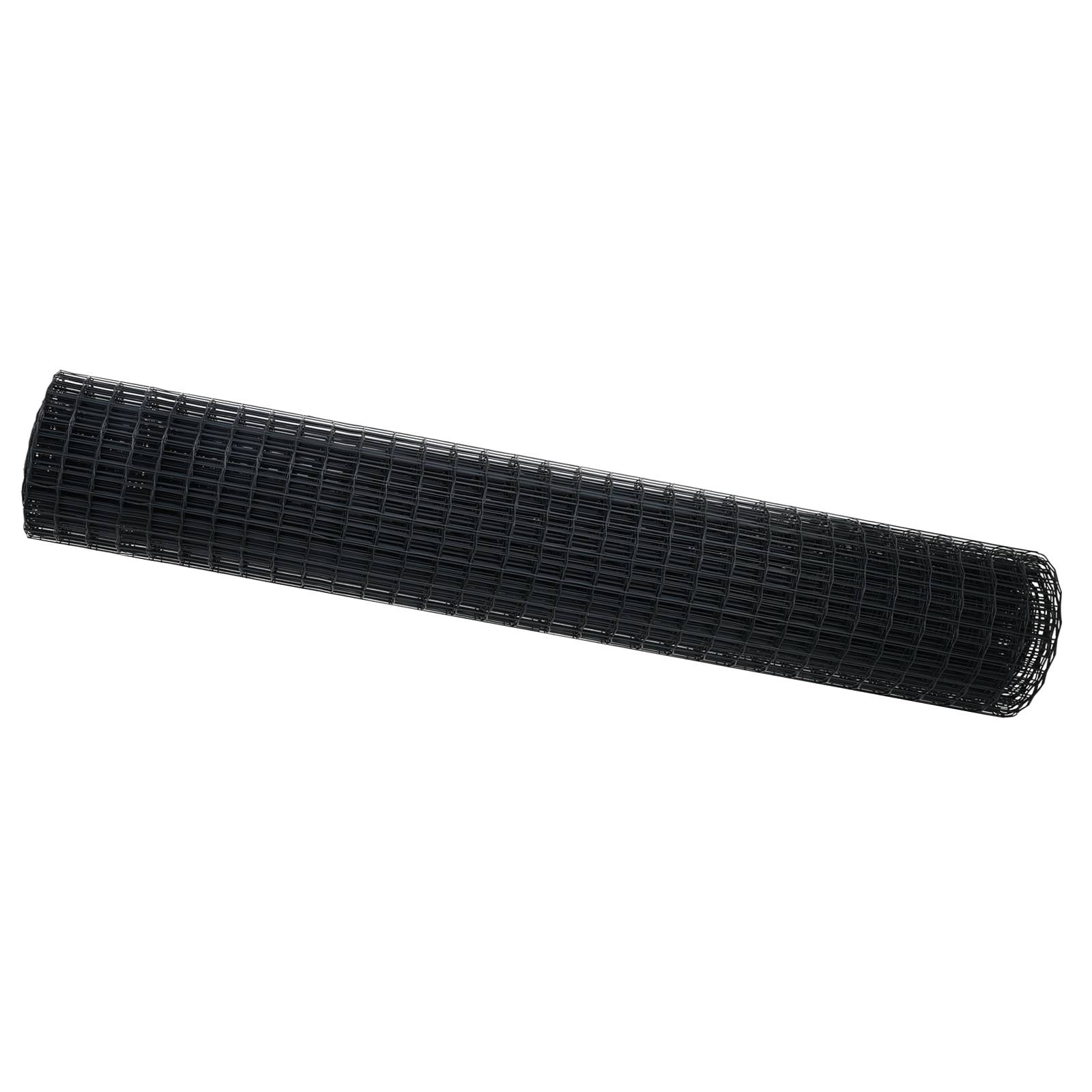 vidaXL Eurozaun Grau 1,6 x 10 m Stahl