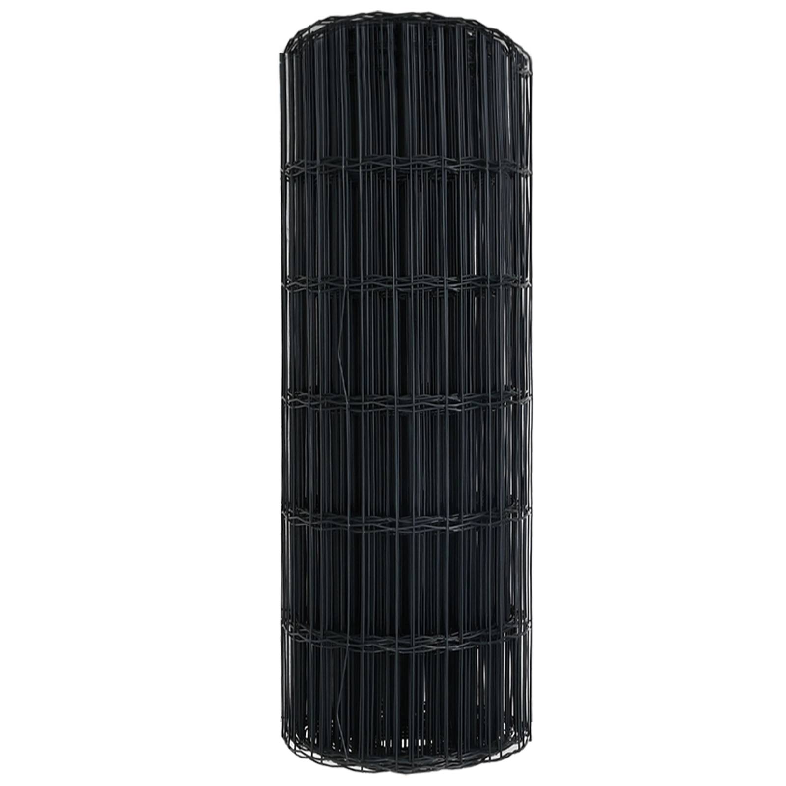 vidaXL Eurozaun Grau 0,6 x 10 m Stahl