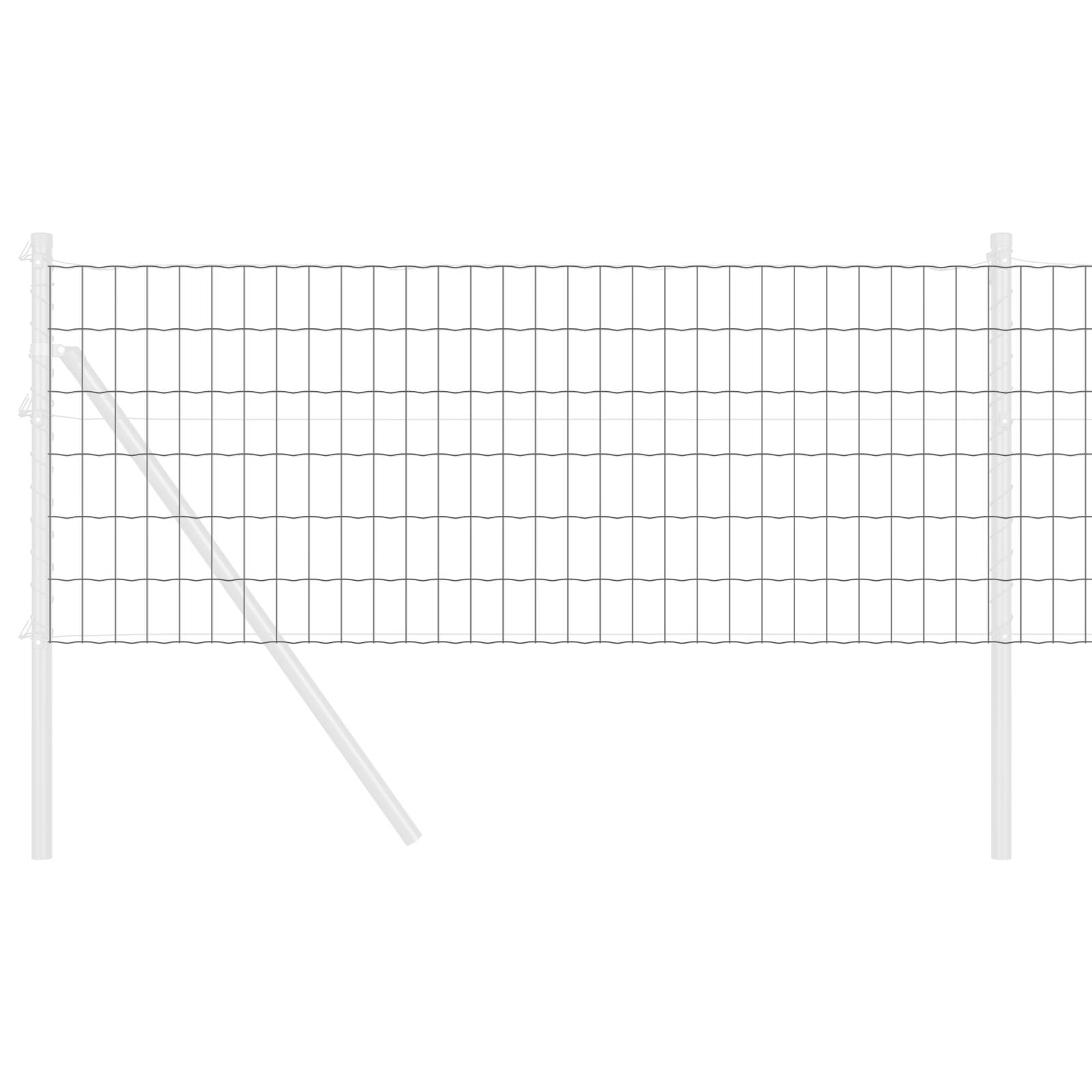 vidaXL Euro-Zaun Grau 0.4x25 m Stahl