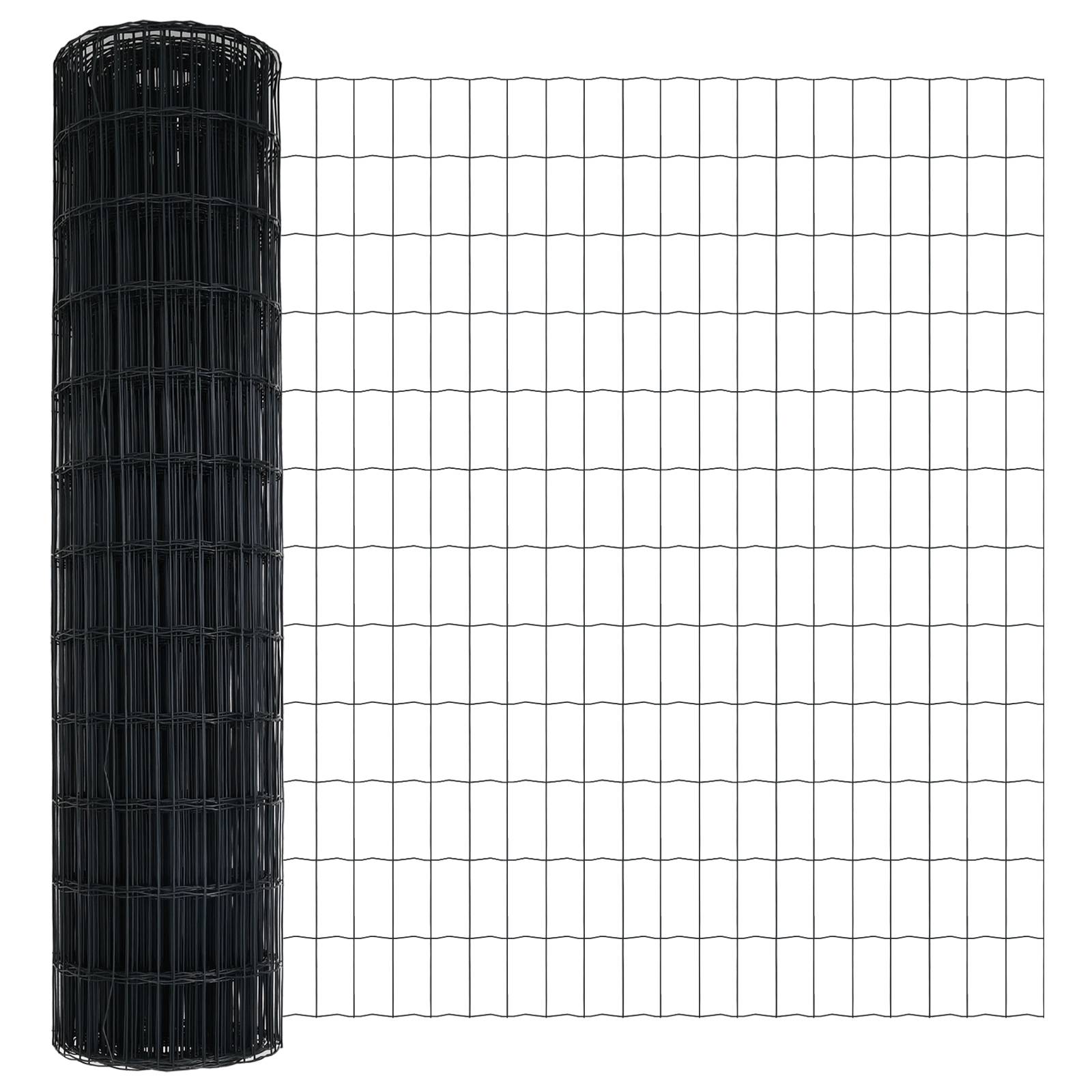 vidaXL Euro-Zaun Grau 1,4x10 m Stahl