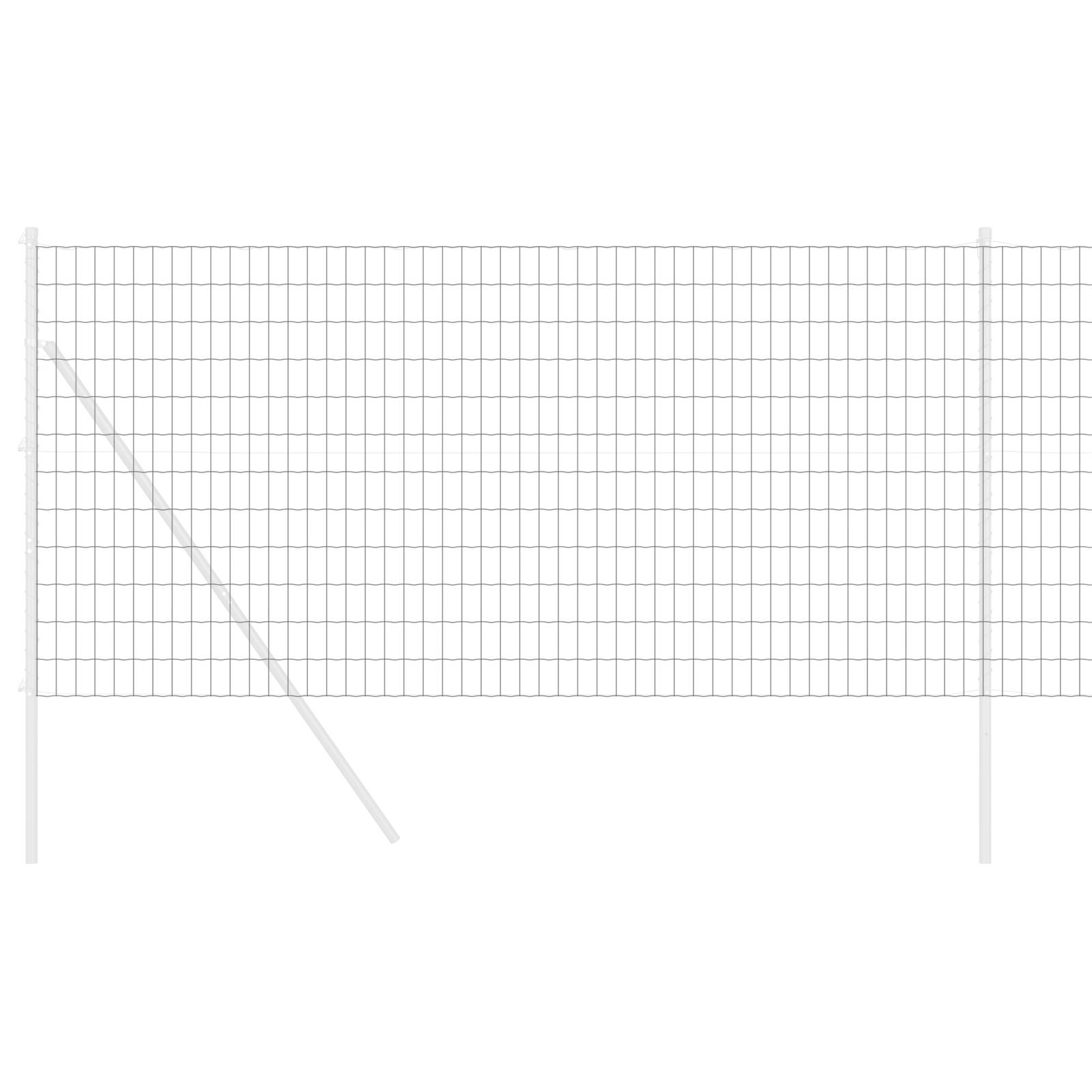 vidaXL Euro Zaun Grau 1x25 m Stahl