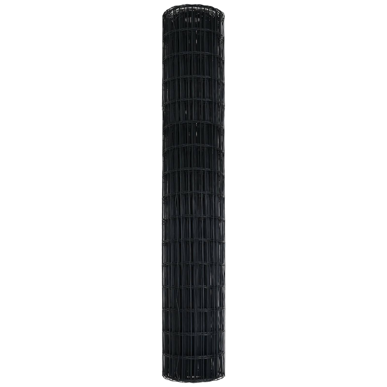 vidaXL Euro-Zaun Grau 1,6 x 10 m Stahl