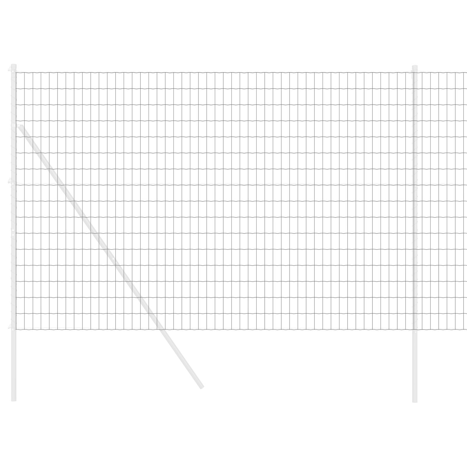 vidaXL Euro-Zaun Grau 1,6 x 10 m Stahl