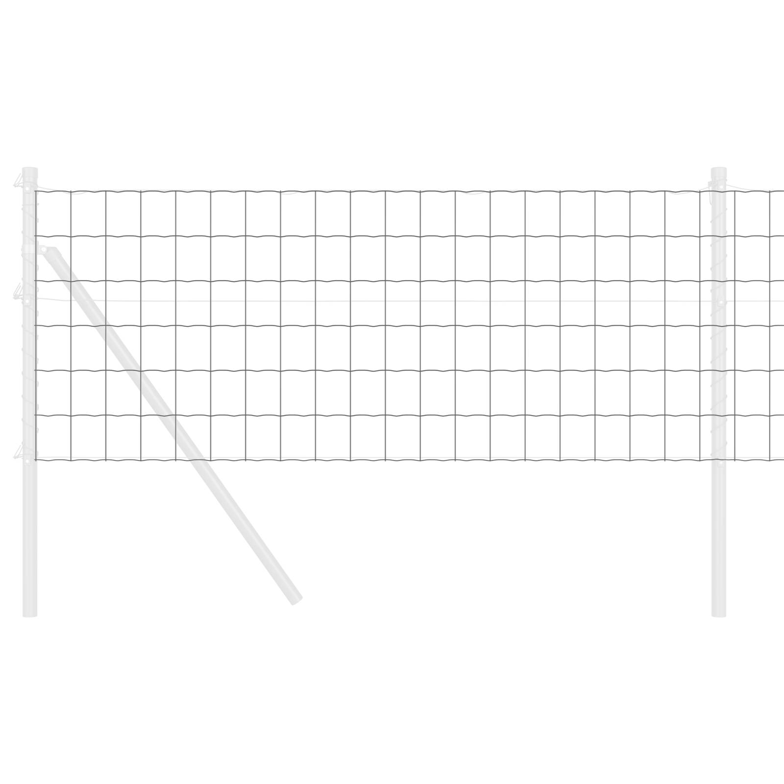 vidaXL Euro Zaun Grau 0.4x50 m Stahl