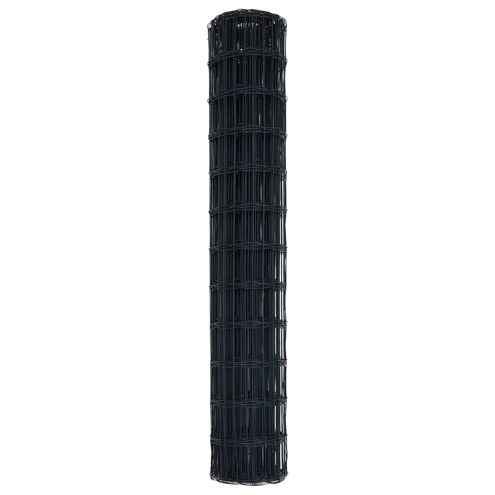 vidaXL Euro Zaun Grau 1x25 m Stahl
