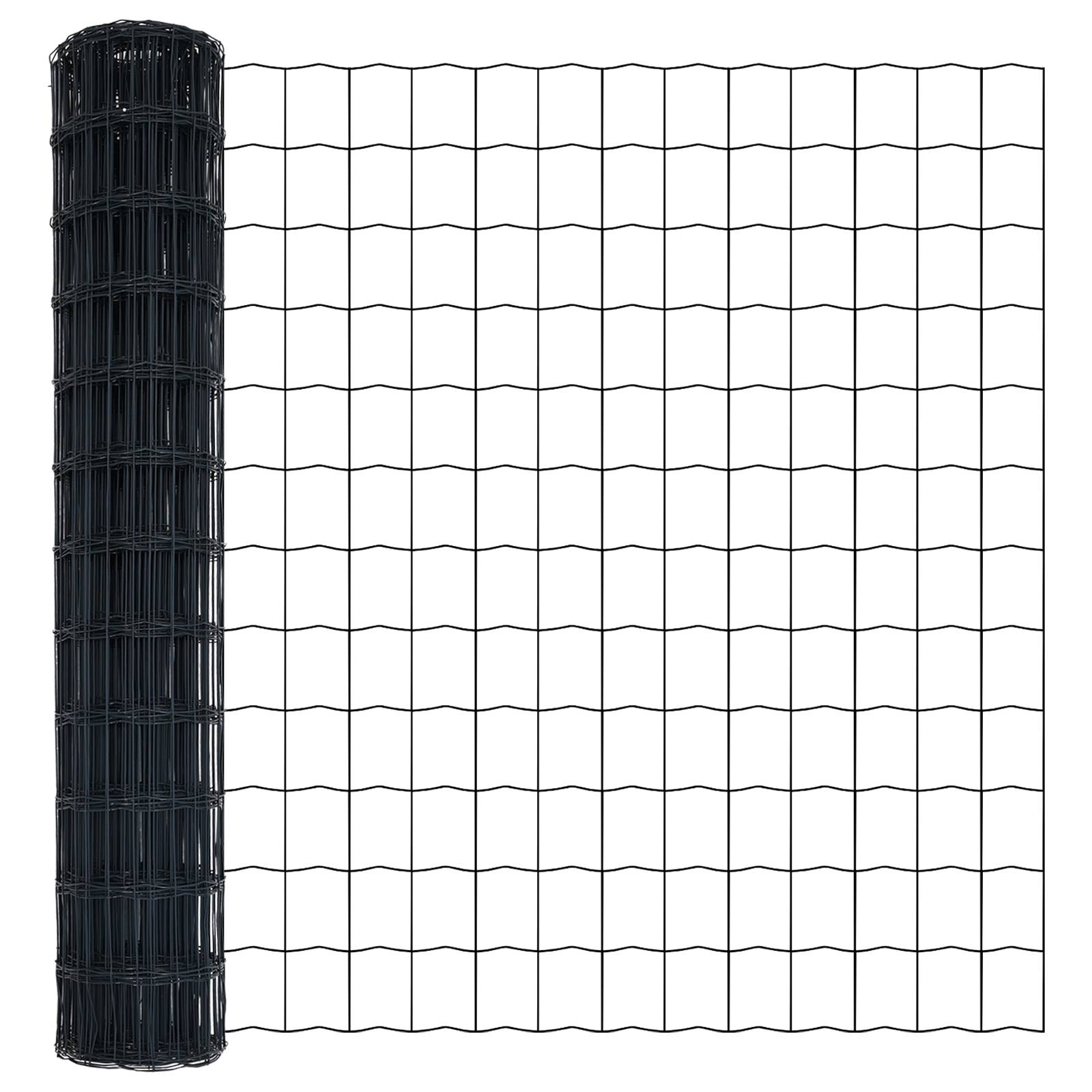 vidaXL Euro Zaun Grau 1x25 m Stahl