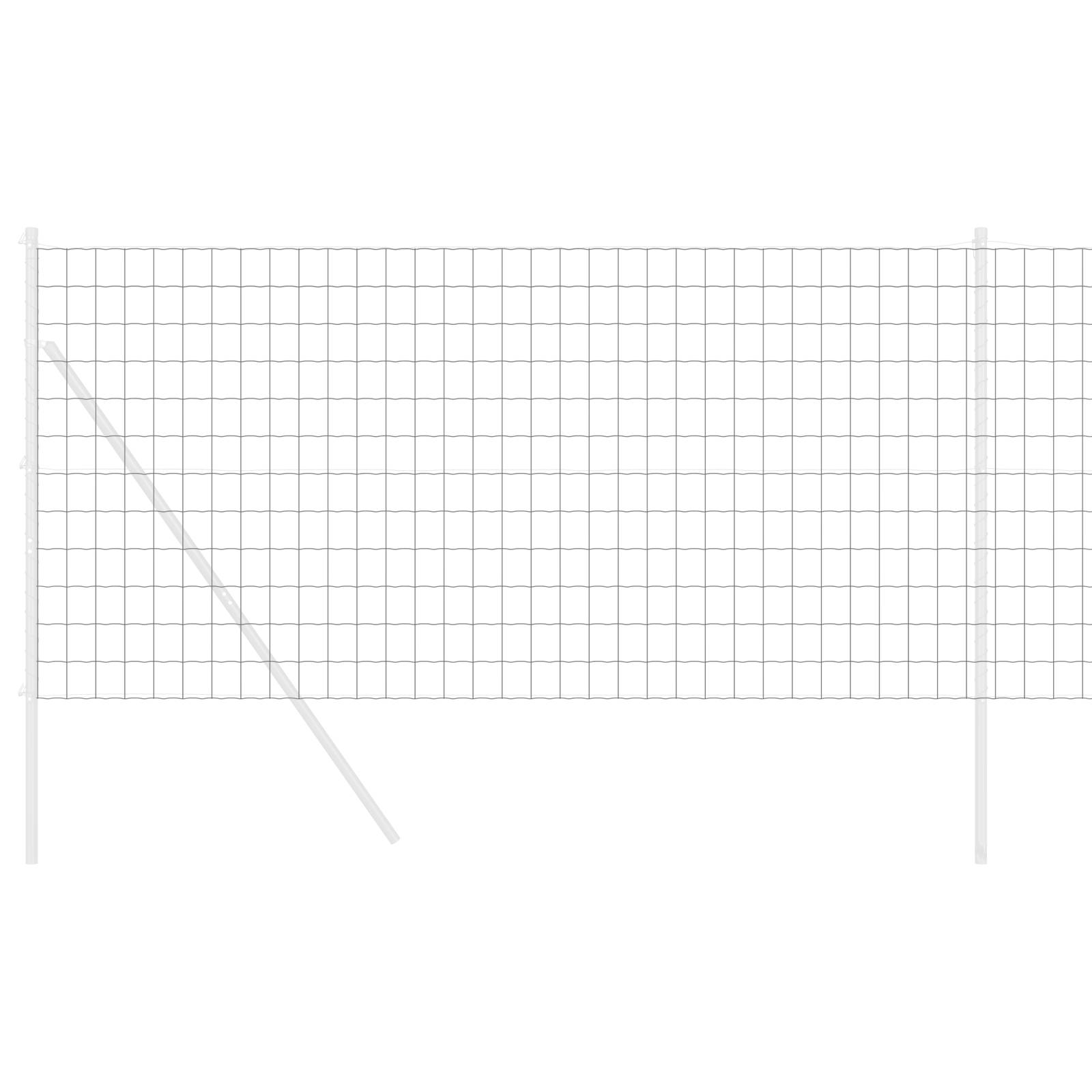 vidaXL Euro Zaun Grau 1x25 m Stahl